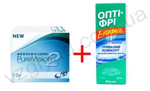 PureVision 2 (Bausch & Lomb),Оpti Free Express (Alcon)